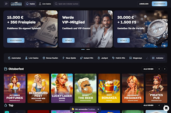 SlotLounge Casino Screenshot 1