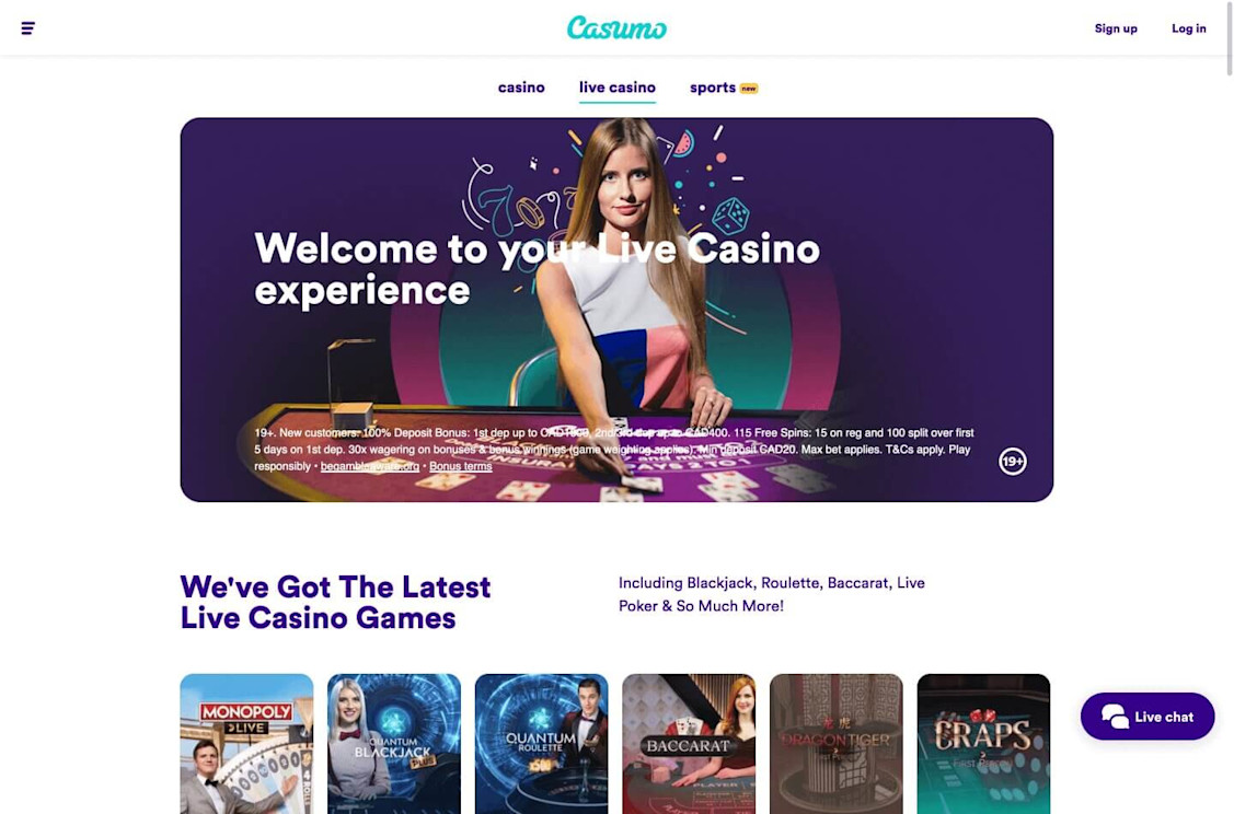 Casumo Live Casino