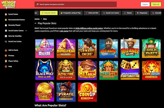 Hello Millions casino screenshot 4