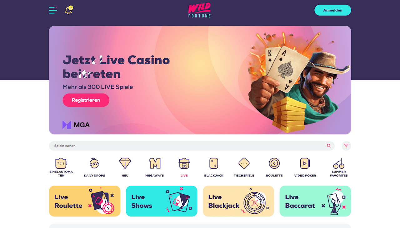 Wild Fortune Live Casino