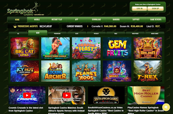 Springbok Casino Screenshot 3
