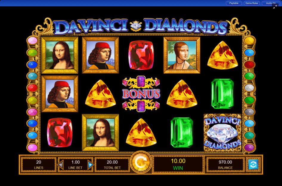 Da Vinci Diamonds slot game