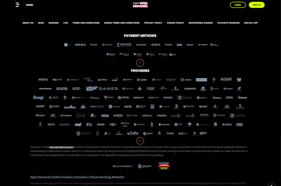 Spin Samurai Providers