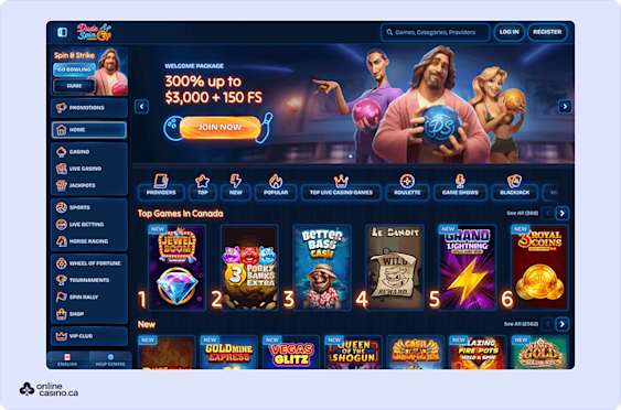 Dudespin casino Screenshot 1
