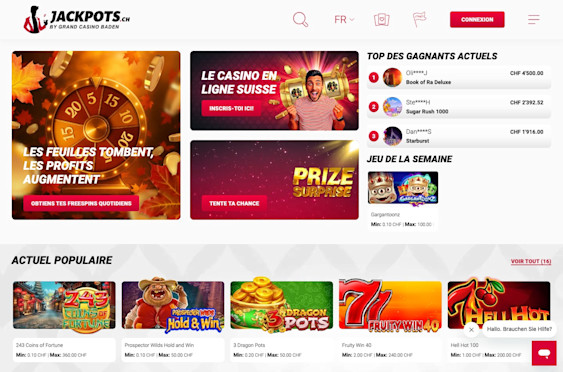 Jackpots.ch screenshot 1