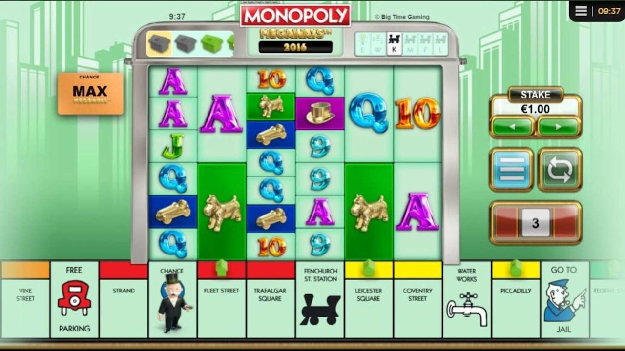 Monopoly Megaways gameplay