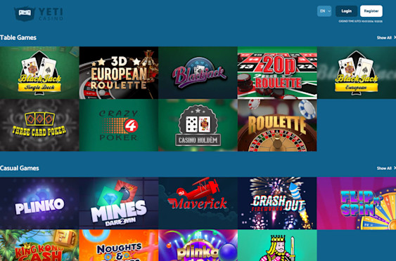 Yeti Casino Screenshot 2