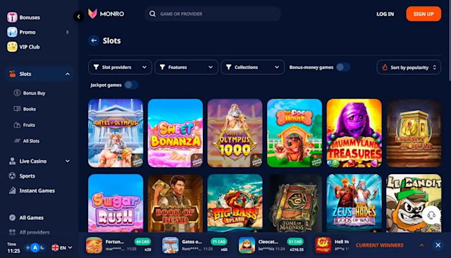 Monro - Slots library