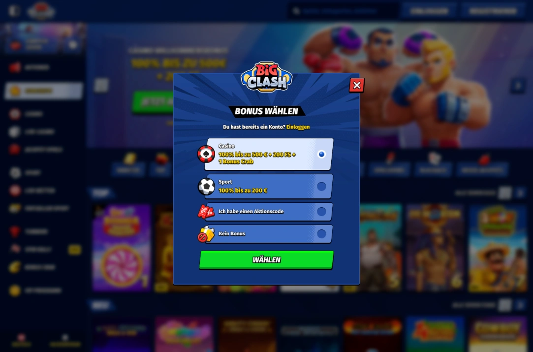 BigClash Casino Screenshot 2