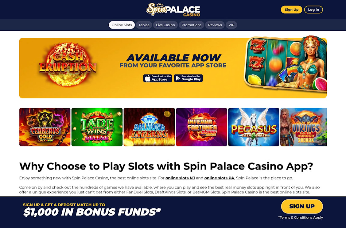 Spin Palace New Jersey screenshot 3
