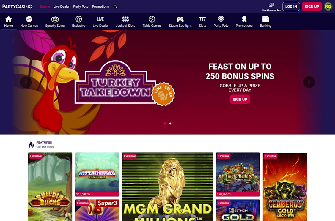 PartyCasino New Jersey Screenshot 1