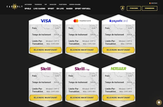 Overview of payment methods