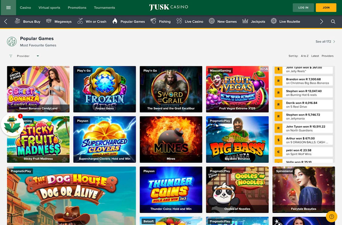 Tusk Casino screenshot 4