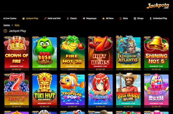 Jackpota casino screenshot 5