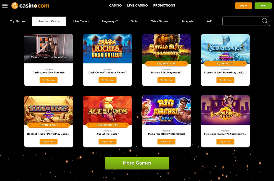 Casino.com premium casino