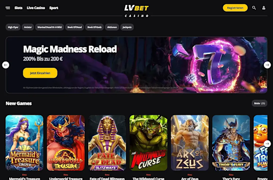 Landing page with welcome bonus