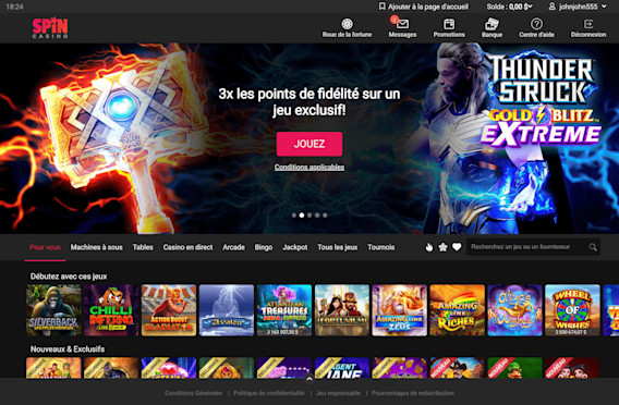 Spin Casino Captures d'écran 1
