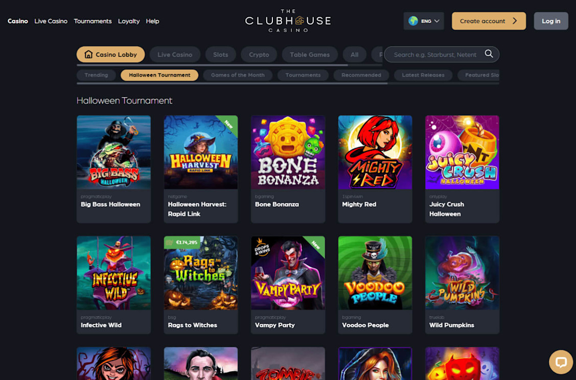 Clubhouse Casino Screenshot 1