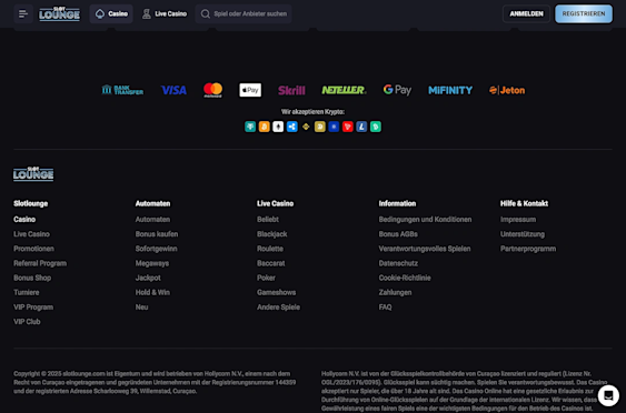 SlotLounge Casino Screenshot 4