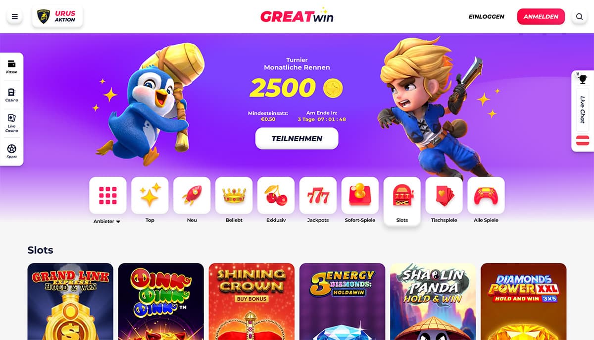 GreatWin Landing Page