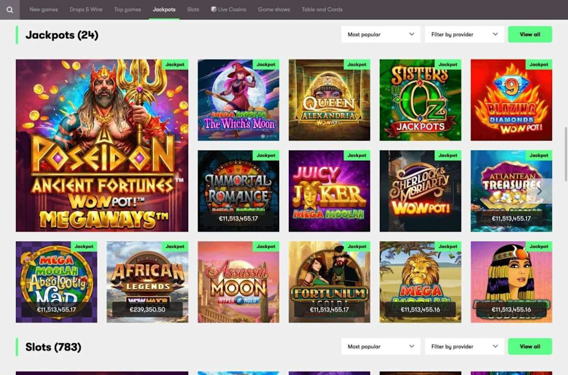 10bet Casino Jackpots