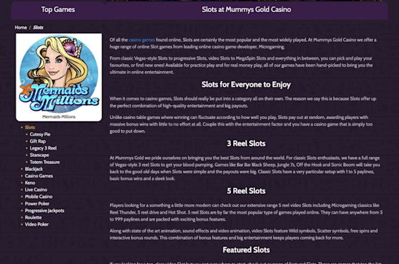 Mummys Gold Casino screenshot 4
