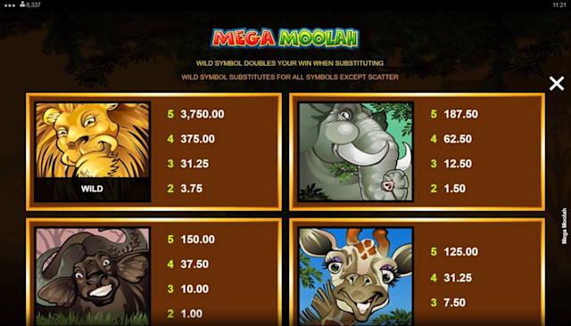 Mega Moolah screen 4