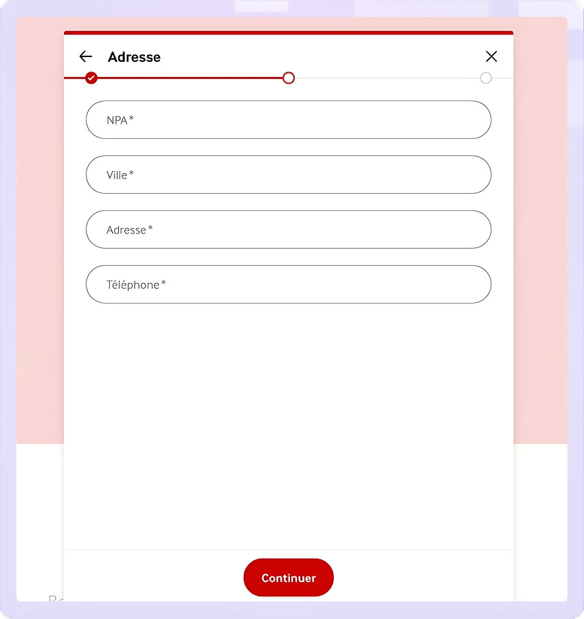 Étape trois pour ouvrir un compte sur mycasino