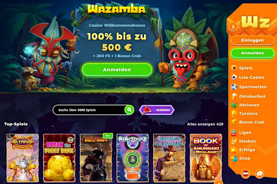 Landing page with welcome bonus