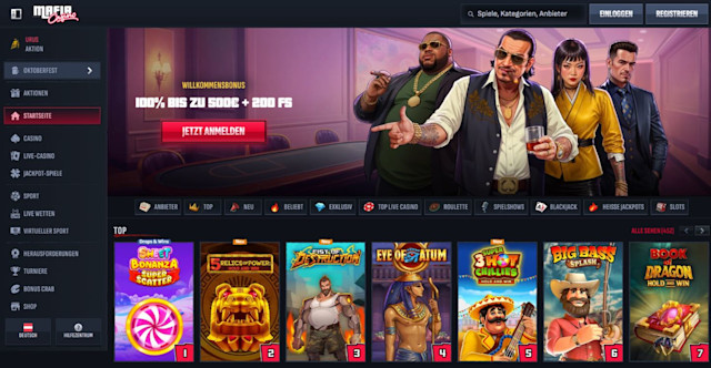 MafiaCasino Game Lobby