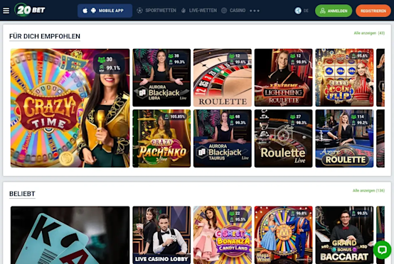 Live Casino Lobby