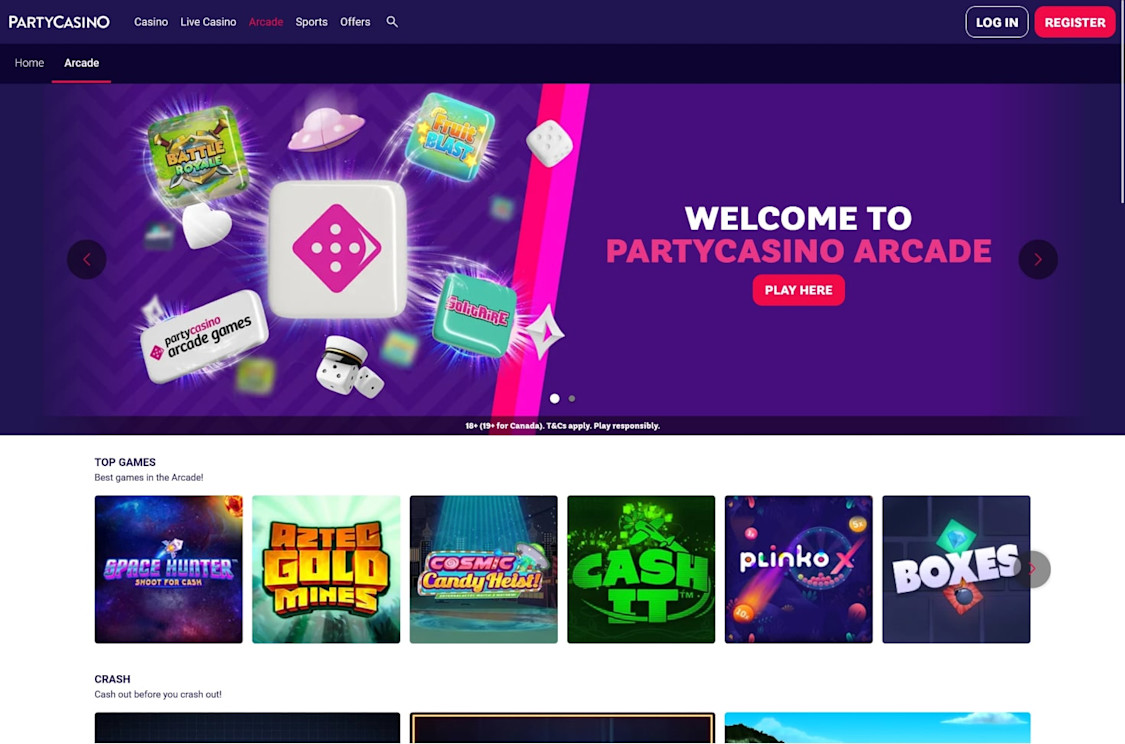 PartyCasino Homepage