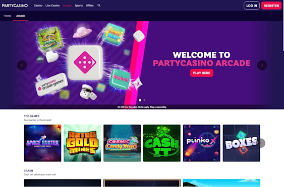 PartyCasino Homepage