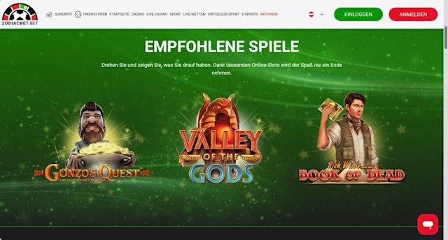 Zodiac Bet Online Casino