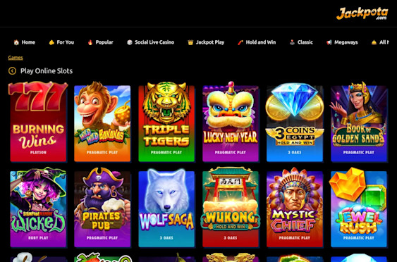 Jackpota casino screenshot 3