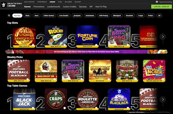 DraftKings Casino Screenshot 4