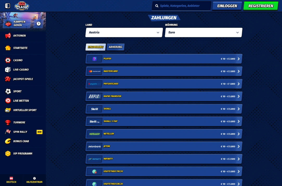 BigClash Casino Screenshot 6