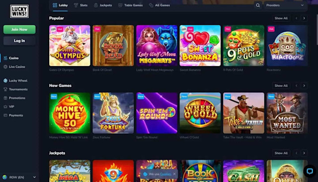 LuckyWins - Popular and new slots