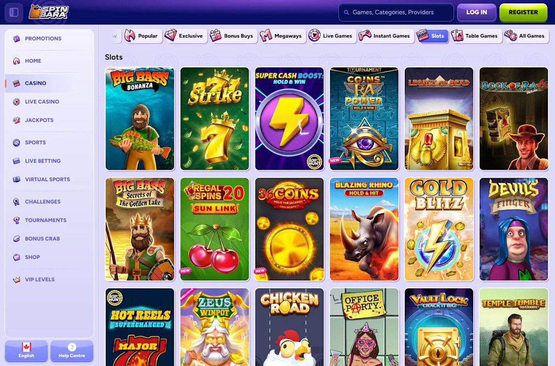 Spinbara Casino sreenshot 6