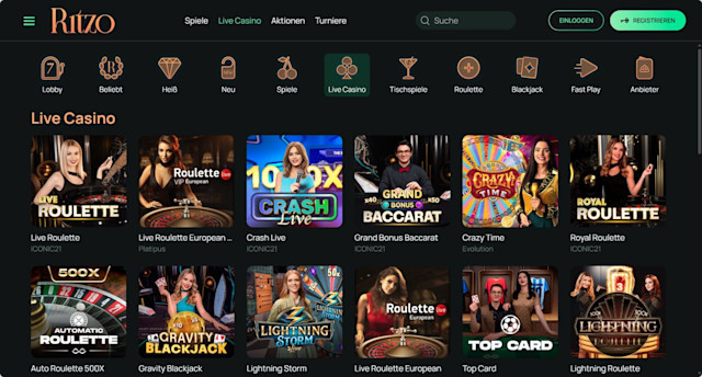 Ritzo Live Casino