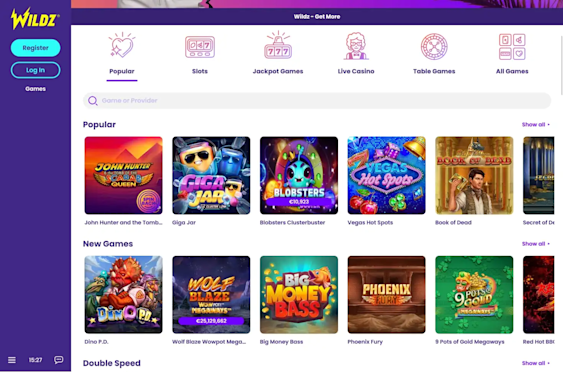 Wildz Casino Screenshot 3