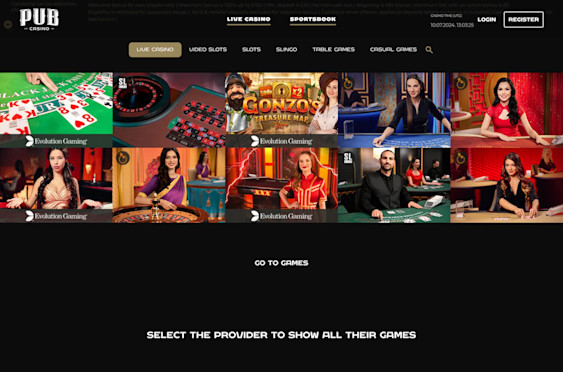 Pub Casino Screenshot 2