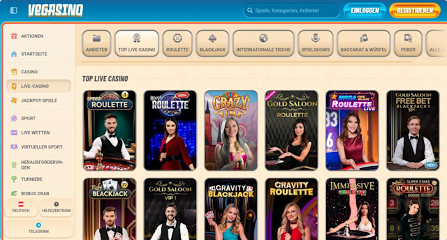 Vegasino Live Casino