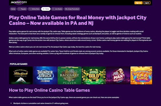 JackpotCity Casino Screenshot 4