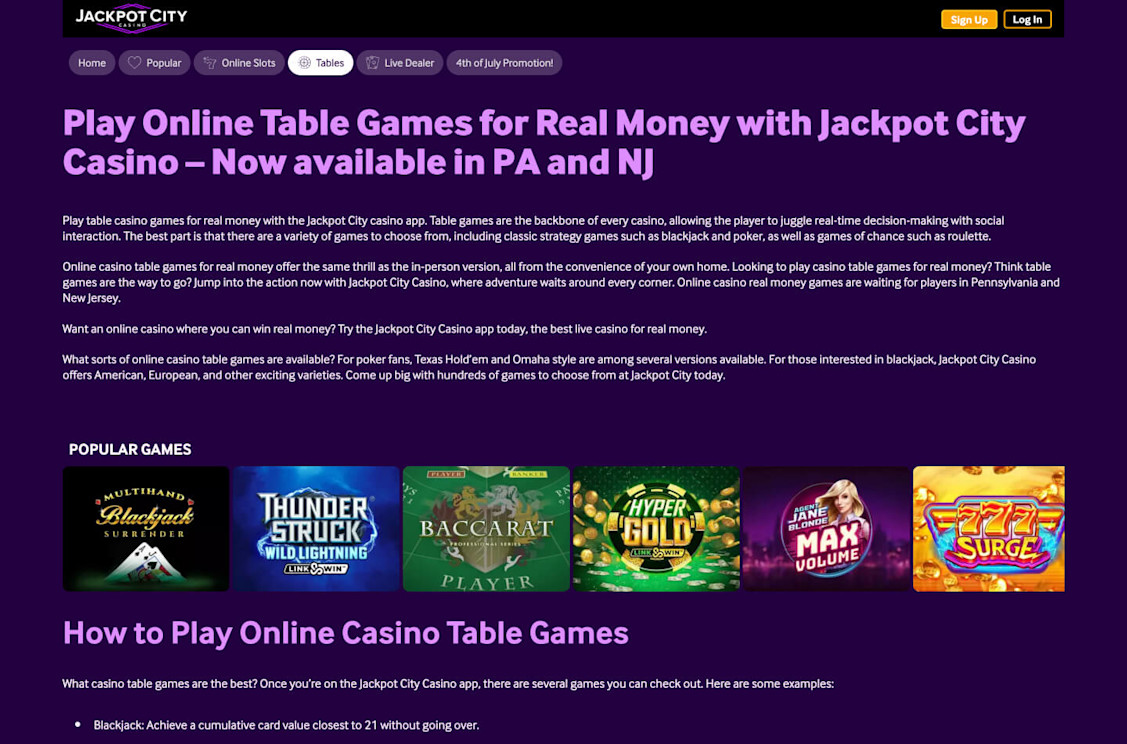 JackpotCity Casino Screenshot 4