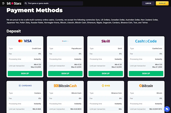 Overview of payment methods