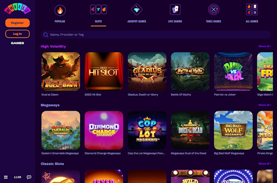 Wheelz casino screenshot 5