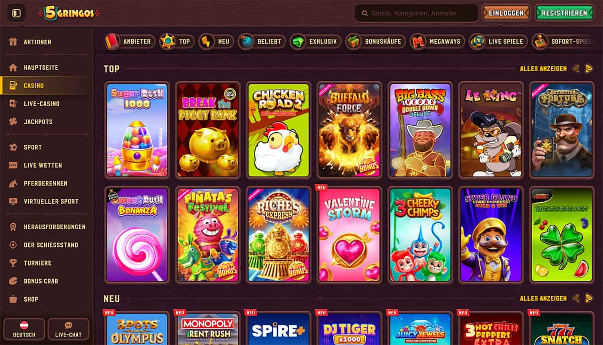5Gringos Games Lobby