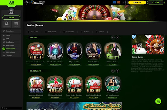 888 Casino Review Games