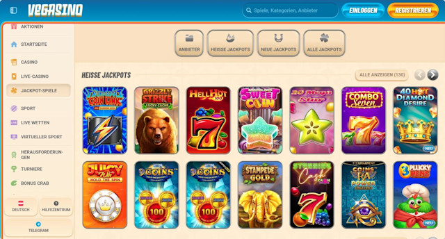 Vegasino Casino Jackpot Slots
